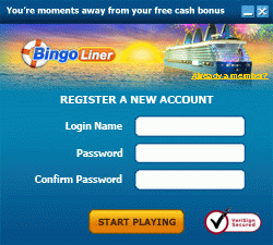 bingo liner registration screenshot