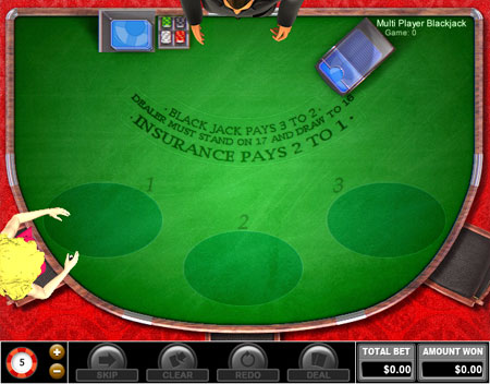 bingo liner multi-player blackjack online casino game
