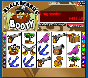 bingo liner blackbeards booty 5 reel online slots game