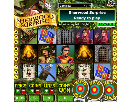 bingo liner sherwood surprise 5 reel online slots game