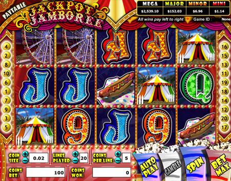 bingo liner jackpot jamboree 5 reel online slots game